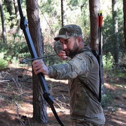 Tactical Compact Modern Longbow 40# | Survival Archery Takedown Bow