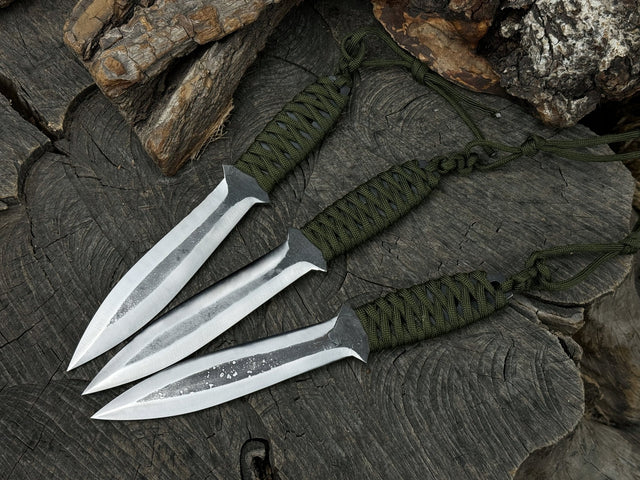 3-Piece Hand-Forged Throwing Knife Set, 22 cm (8.6 inches)