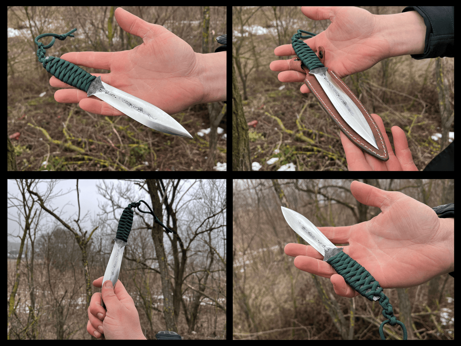 3-Piece Hand-Forged Throwing Knife Set, 22 cm (8.6 inches)