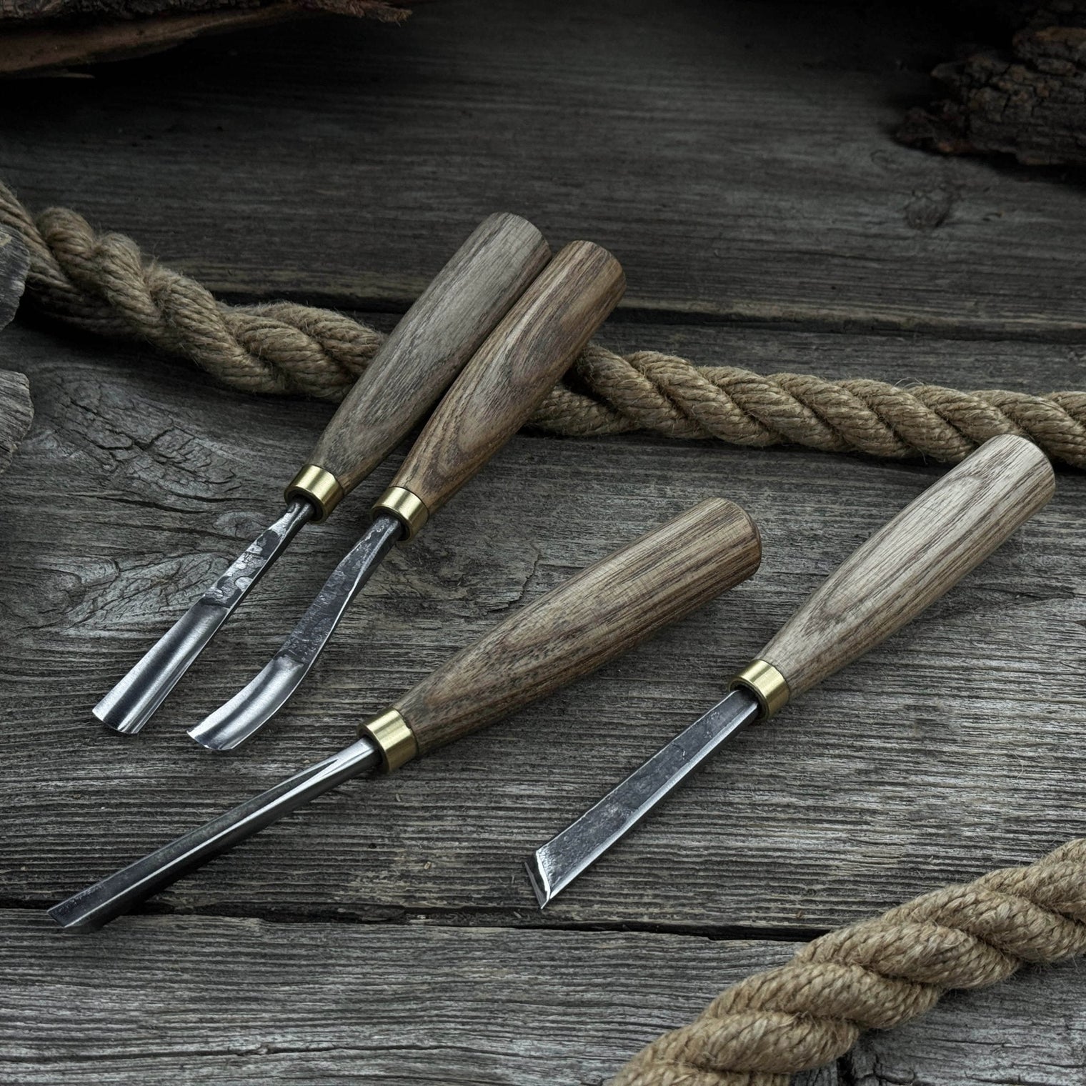 4-Piece Wood Carving Chisel & Gouge Set