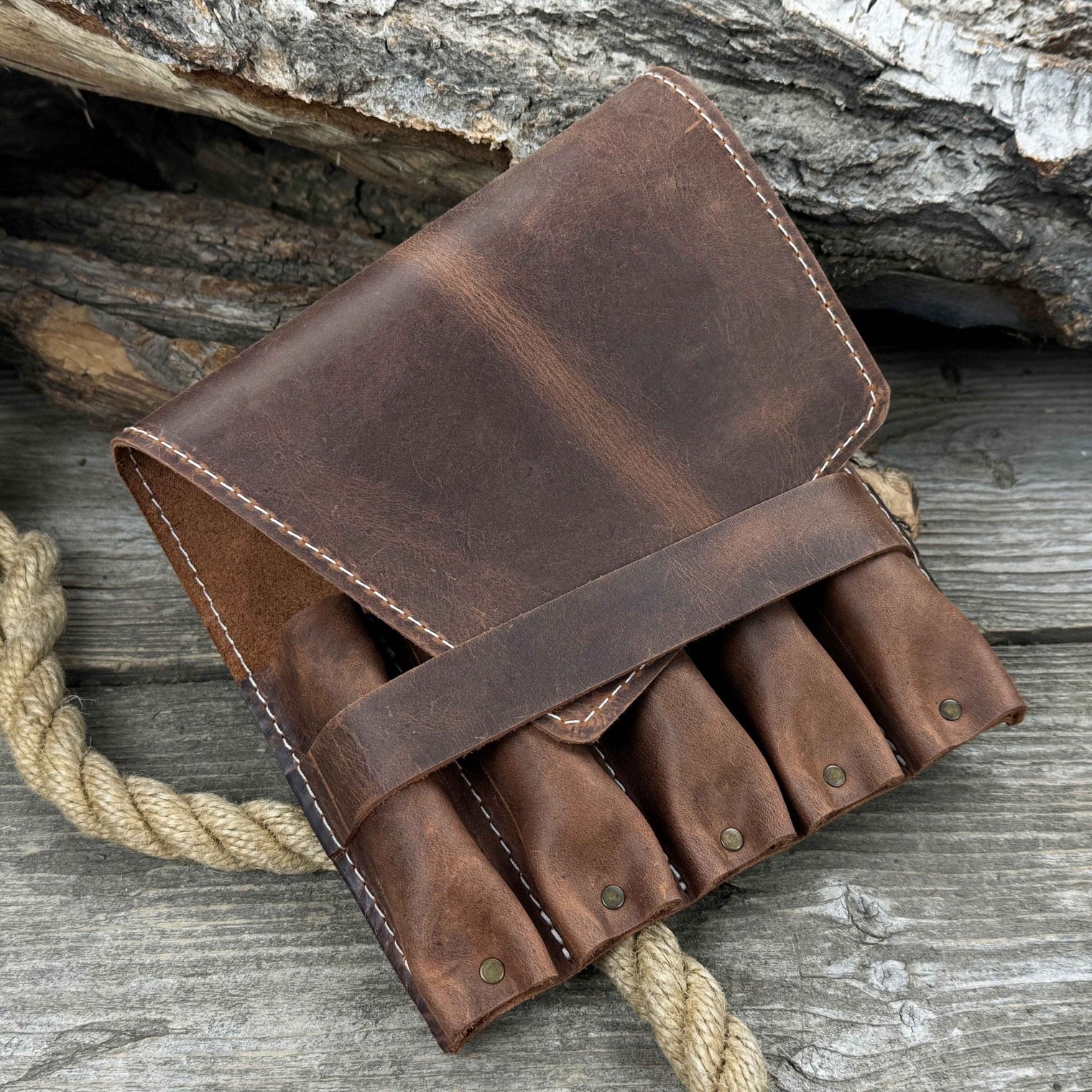5-Pocket Leather Tool Case