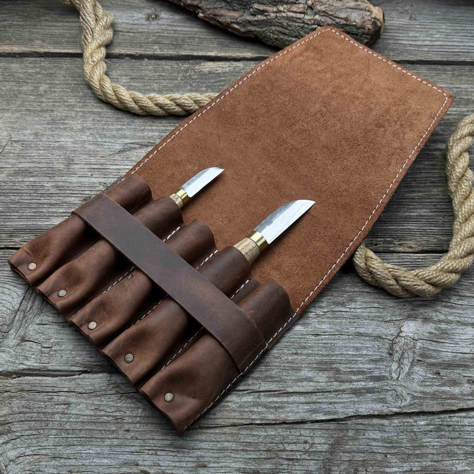5-Pocket Leather Tool Case