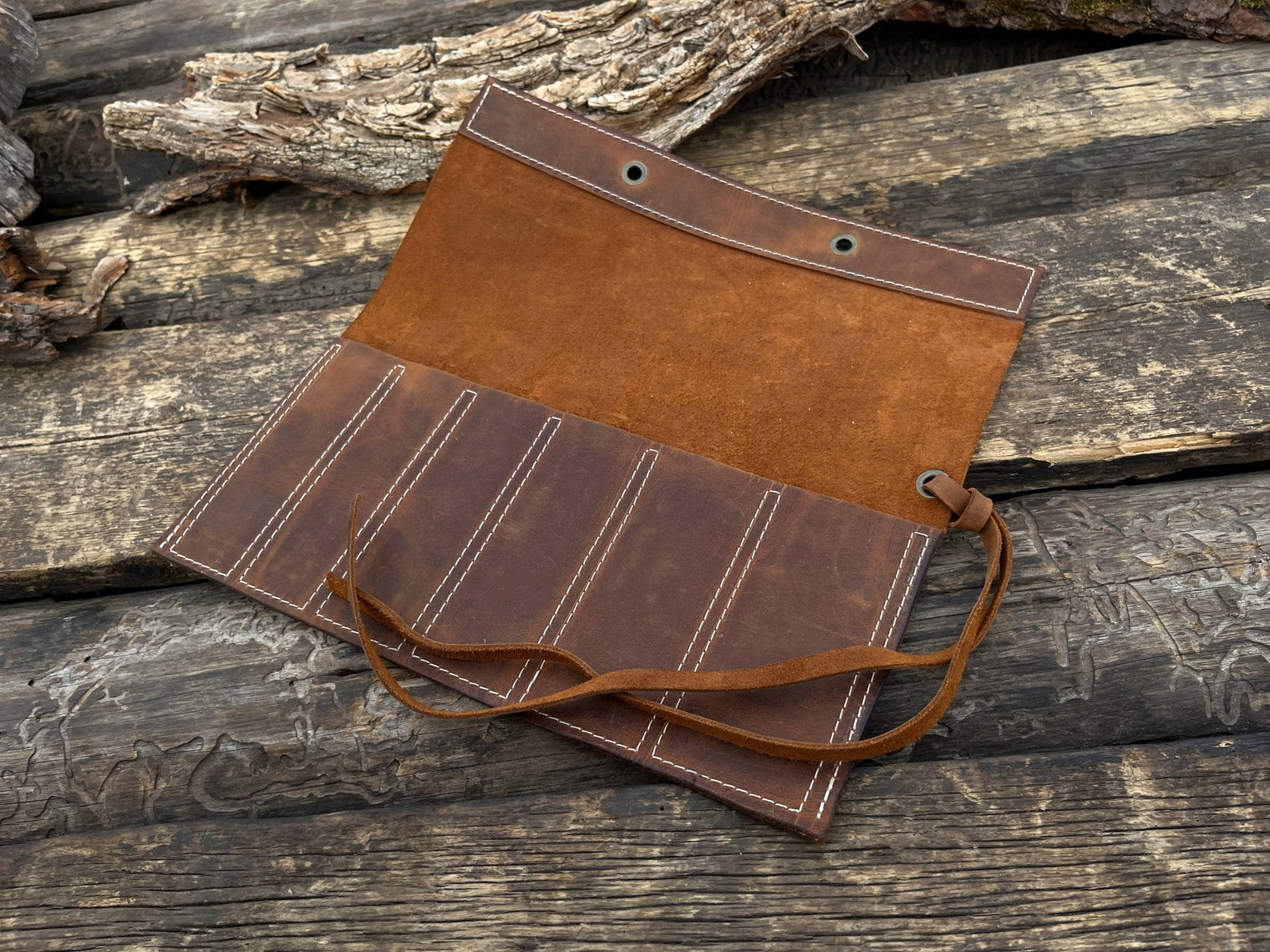 6 Pocket Leather Chisel Roll