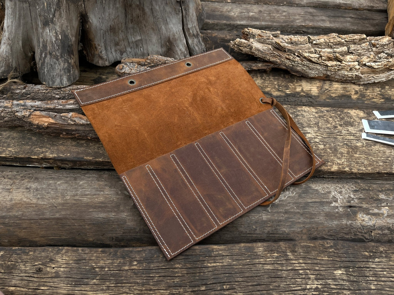 6 Pocket Leather Chisel Roll