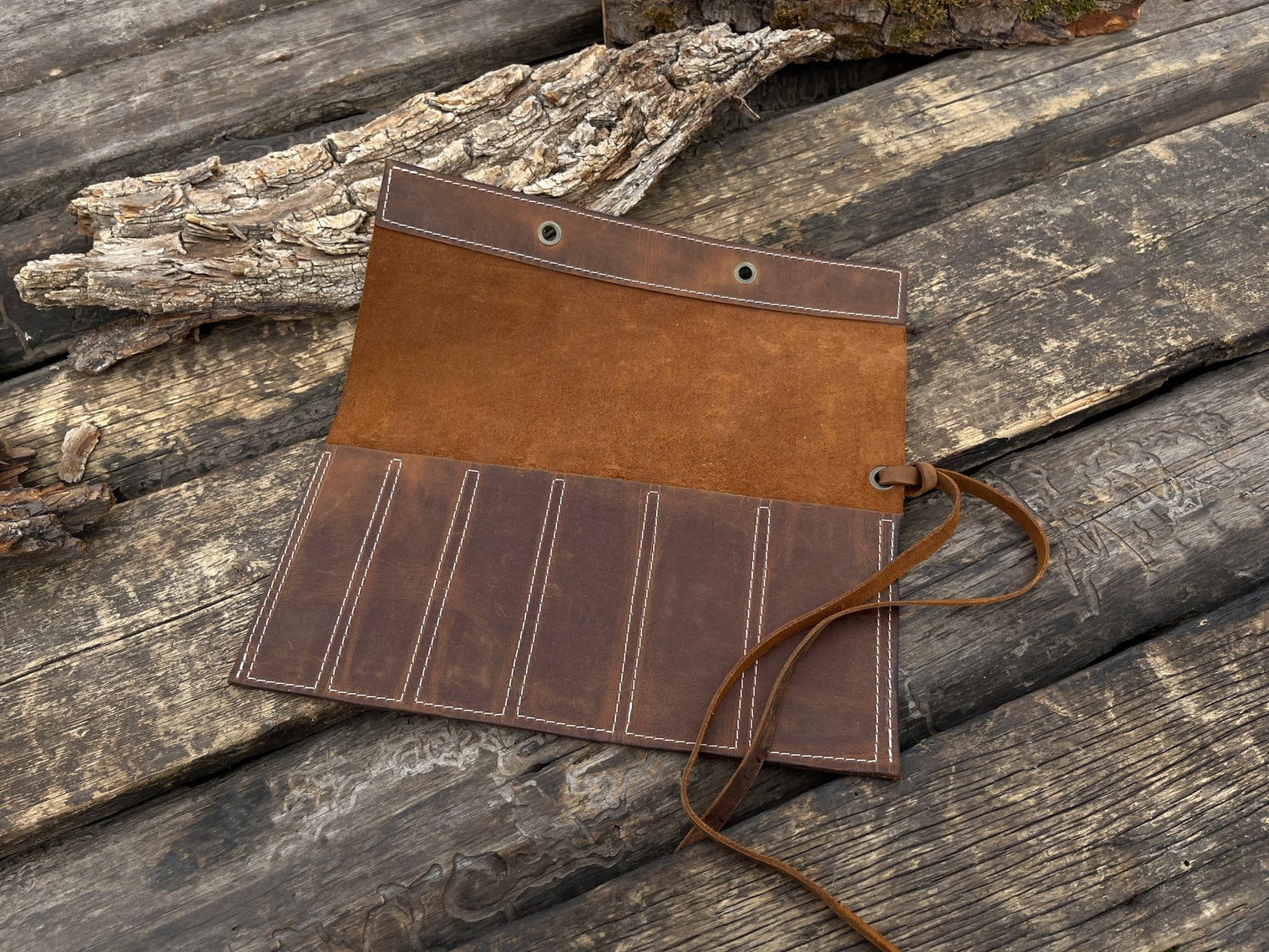 6 Pocket Leather Chisel Roll