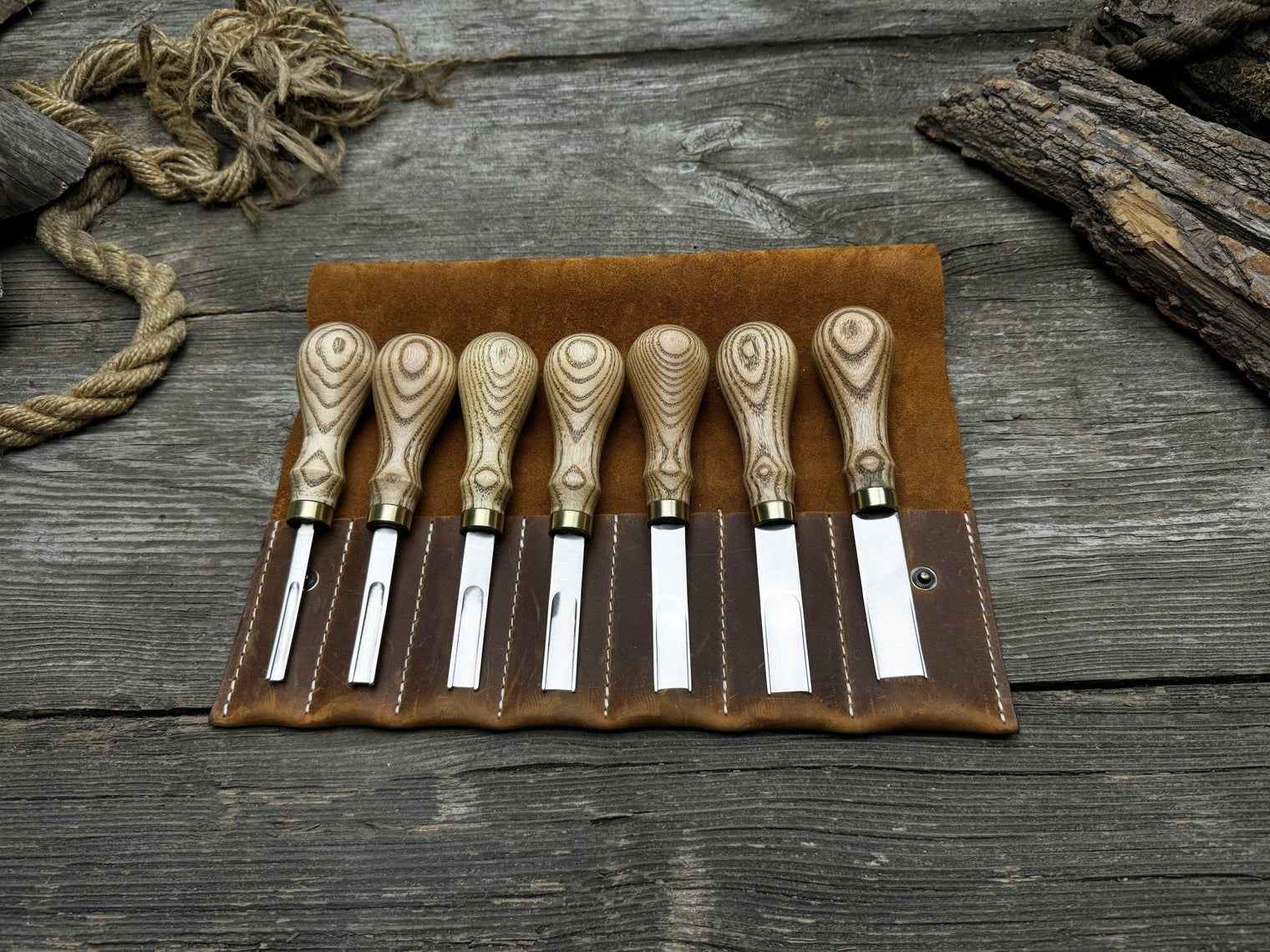 7-Piece Leather Edge Skiver Set