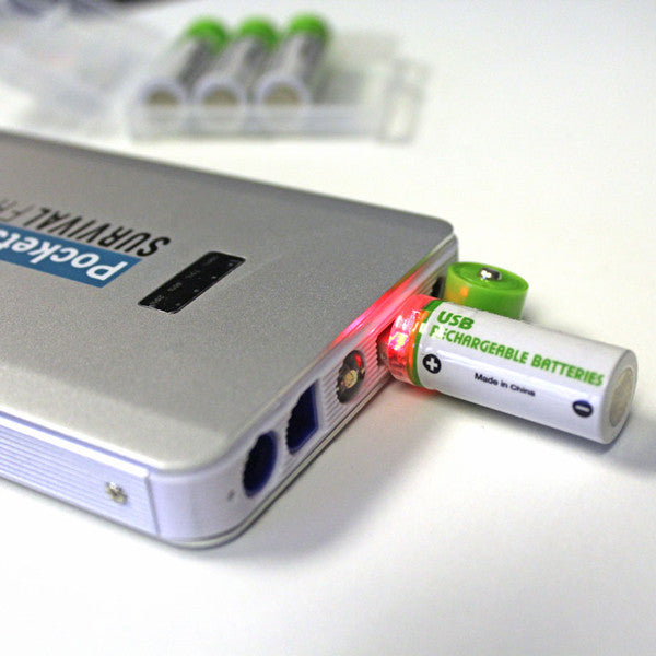 USB Rechargeable AA Batteries 4-Pack | No Charger Needed - Direct USB Charging