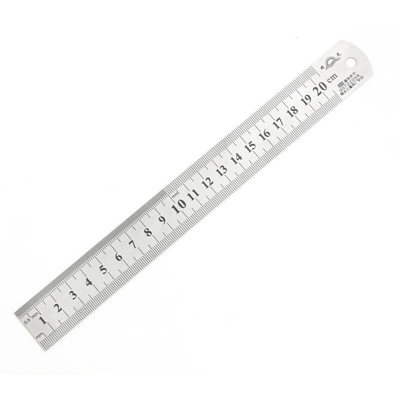 Stainless Steel Metal Ruler | Double-Sided Straightedge Scale (0–15 / 25 / 30 cm)