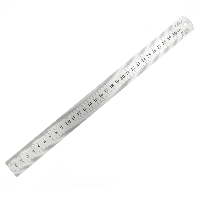 Straightedge Double Side Scale Metal Ruler | Stainless Steel Measuring Tool