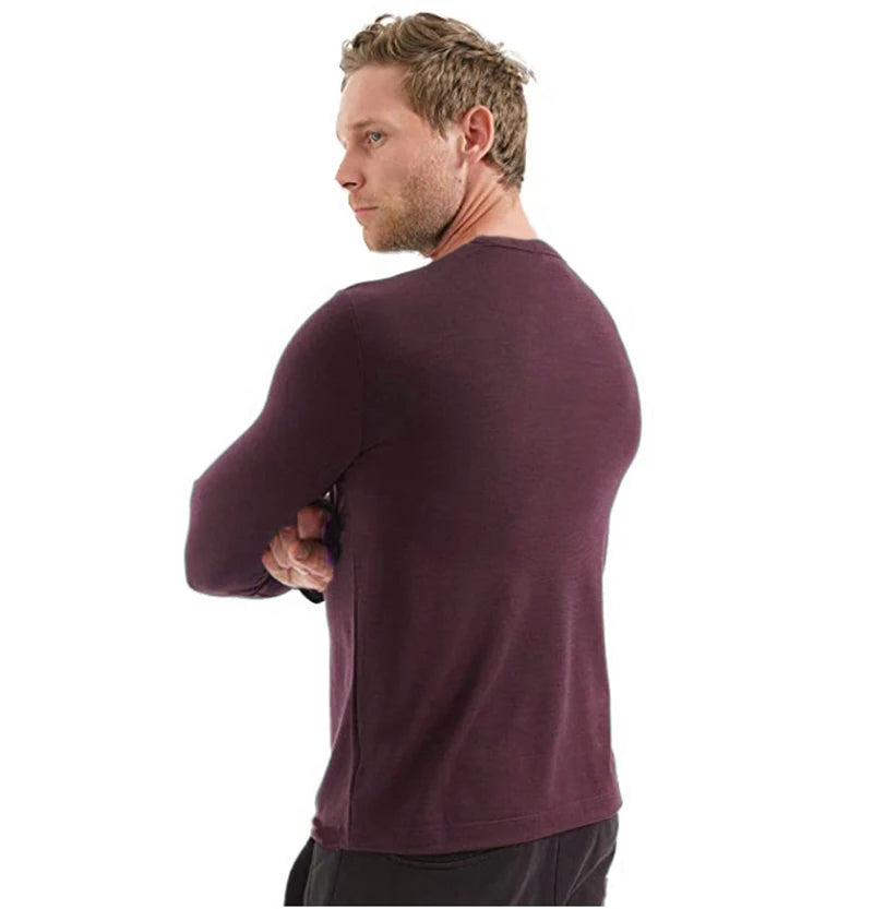 Merino Wool Base Layer Set | Men’s Long Sleeve Thermal Top & Hiking Socks