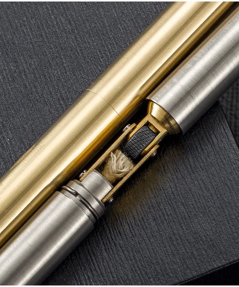 Retro Copper Kerosene Lighter | Mini Foldable Windproof EDC