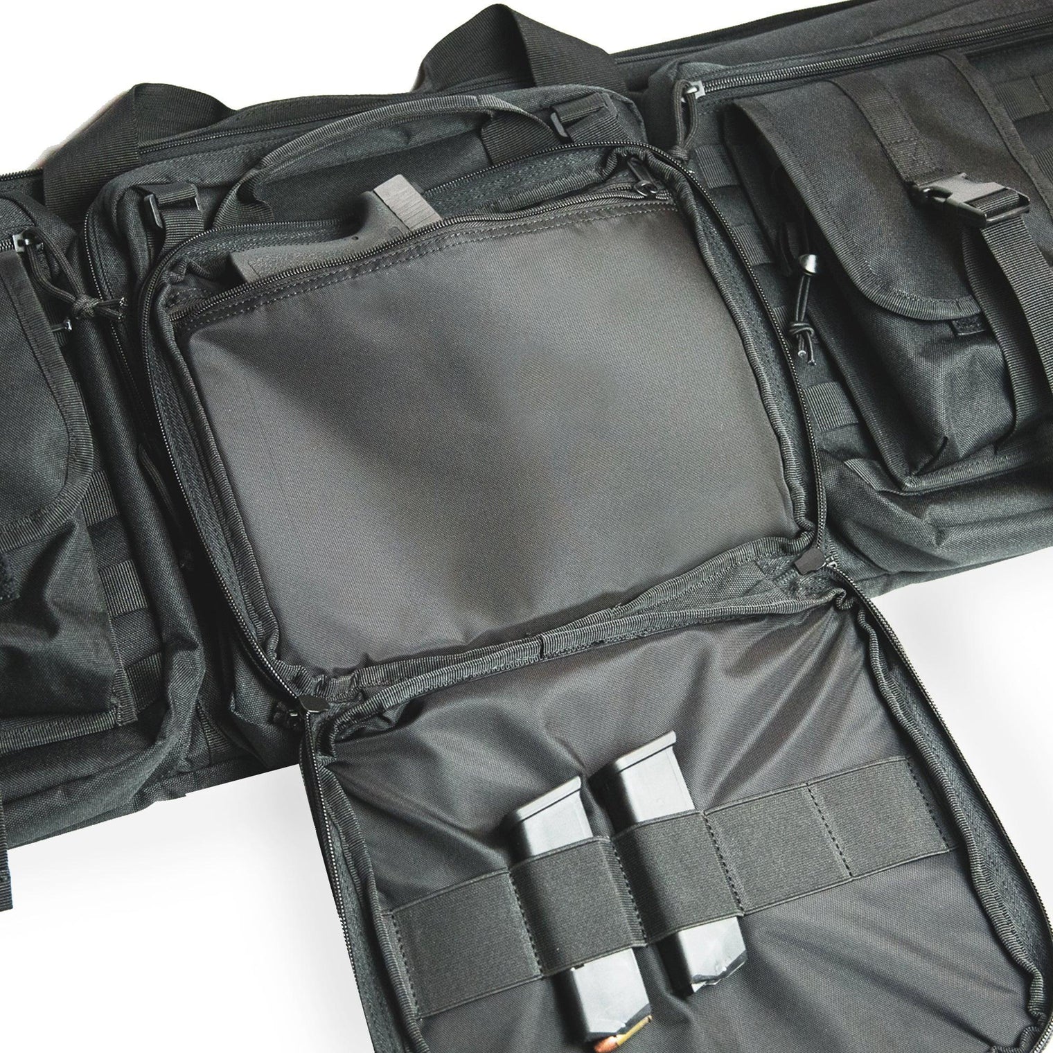 Precision 37" Double-Rifle Case | Tactical Rifle Bag with Detachable Pistol Case