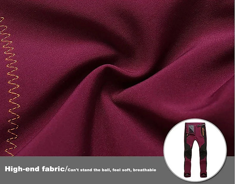 LNGXO Thick Warm Fleece Hiking Pants | Waterproof & Windproof Outdoor Pants