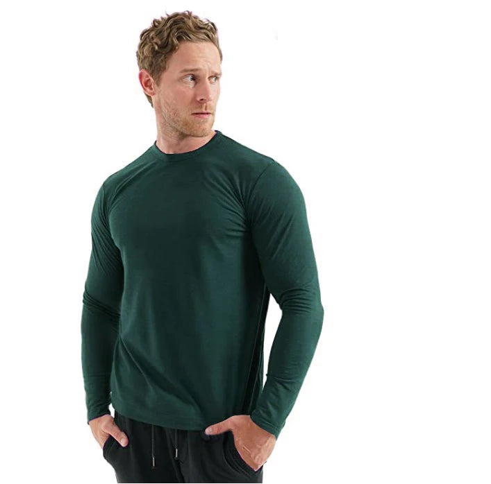 Merino Wool Base Layer Set | Men’s Long Sleeve Thermal Top & Hiking Socks