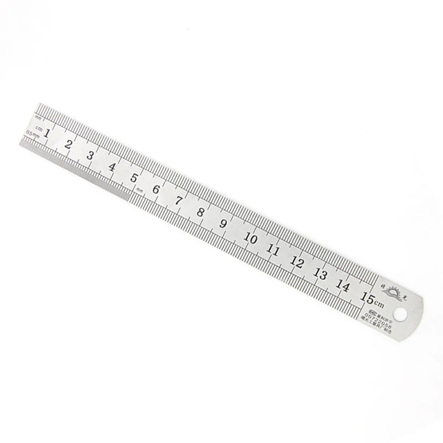 Straightedge Double Side Scale Metal Ruler | Stainless Steel Measuring Tool