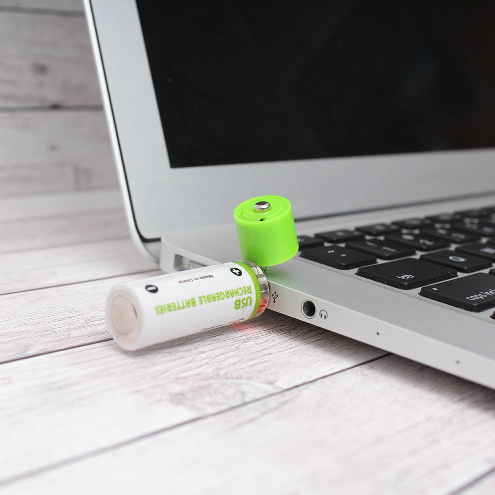 USB Rechargeable AA Batteries 4-Pack | No Charger Needed - Direct USB Charging