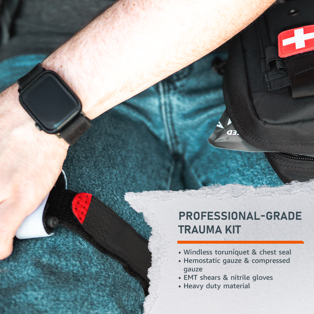 On-Hand First Aid Kit (OHFAK) – Compact Emergency Medical Pouch for Travel, Camping & Workplaces