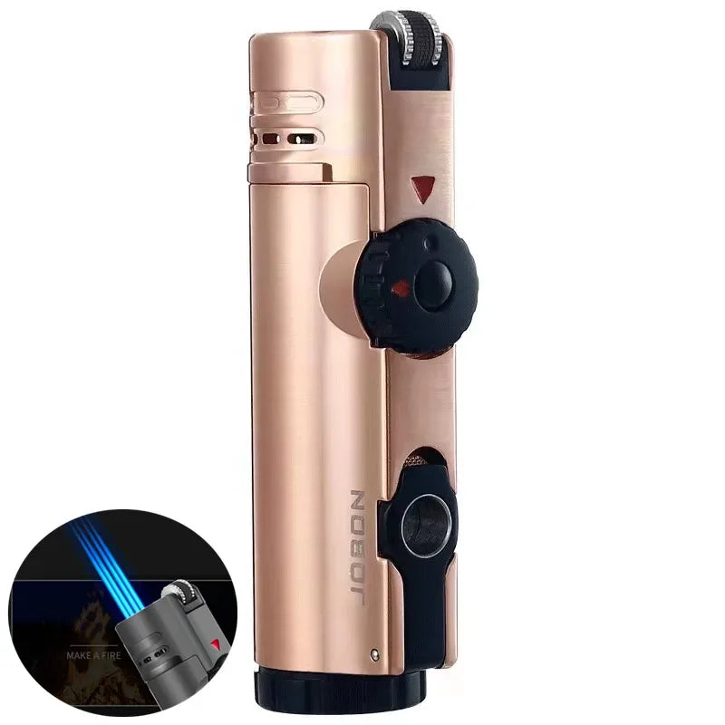 4-Flame Jet Torch Windproof Cigar Lighter | Metal Butane Lighter