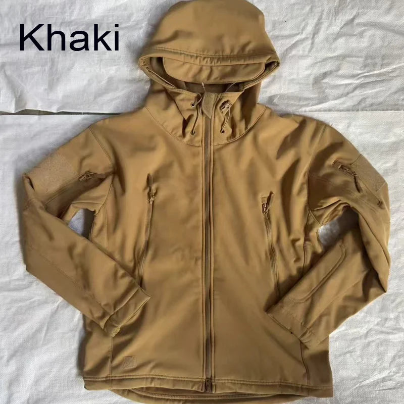 Men’s Softshell Fleece Jacket | Winter Windproof Outdoor Coat