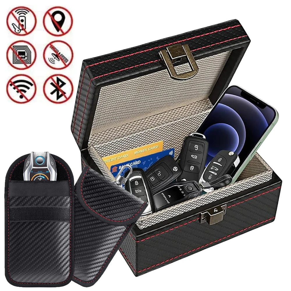 Protection Car Key Box & 2 Faraday Bags | Keyless Go Protection