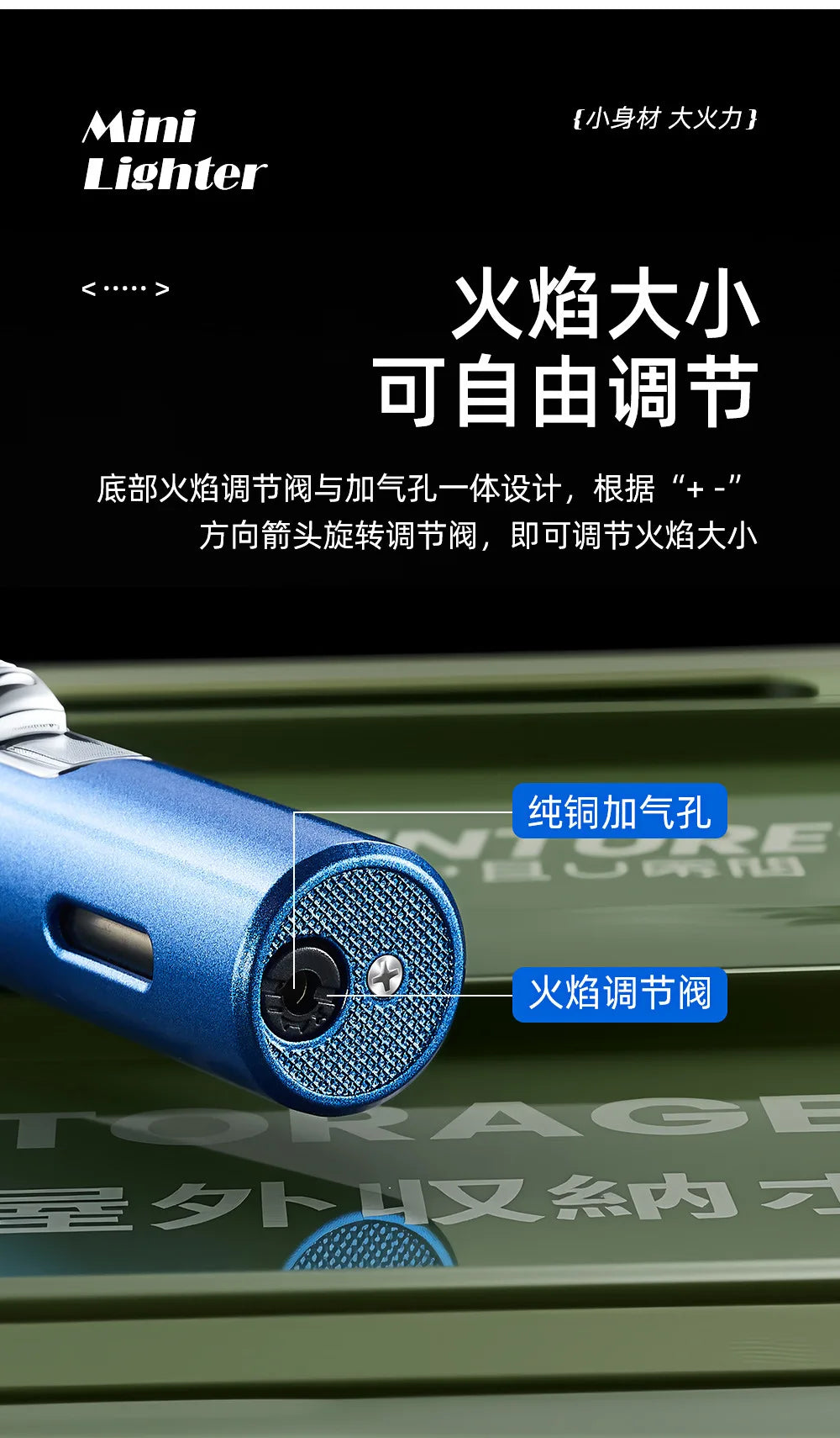 Windproof Emergency Lighter Gun with Compass | Survival Fire Starter