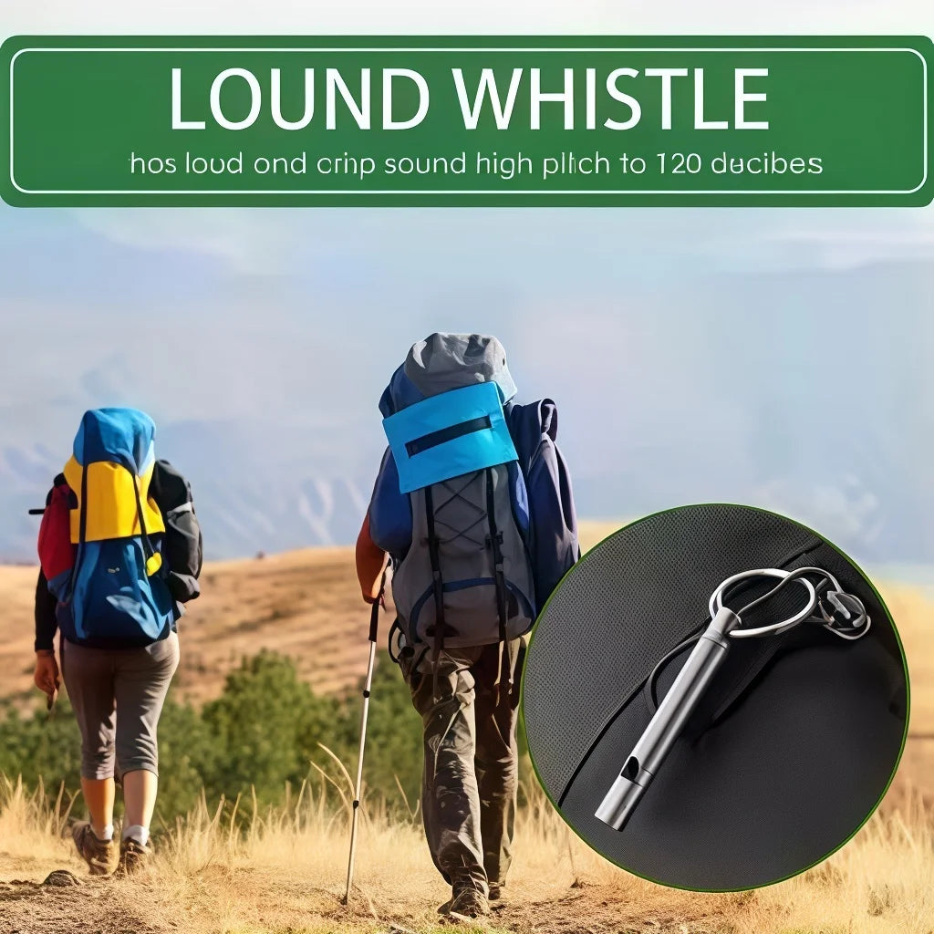 Titanium Emergency Survival Whistle with Lanyard – Ultralight Safety Whistle for Camping, Hiking & Outdoor Adventures
