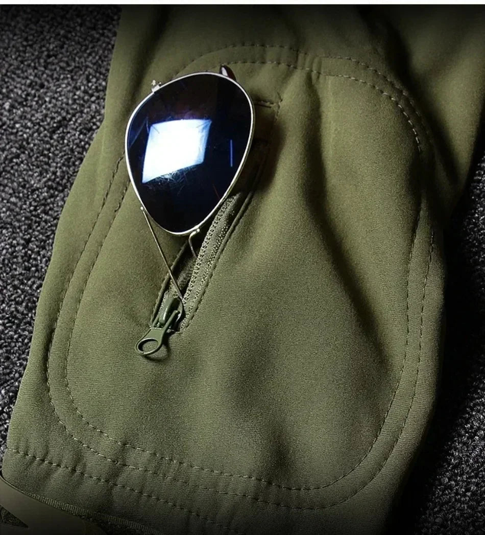 Men's Winter Autumn Fleece Jackets Tactical Waterproof Suits Outdoor Fishing Hiking Camping Tracksuits Coats Thermal Pants