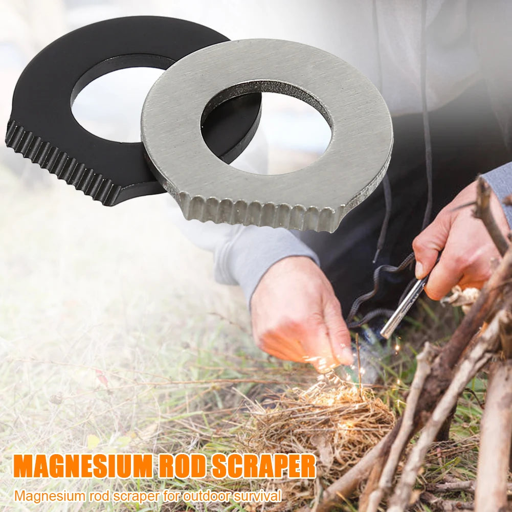 Stainless Steel Fire Starter Scraper | Survival Flint Tool