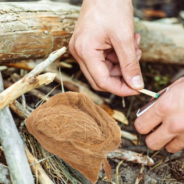 Natural Jute Silk Fire Starters | Lightweight Emergency Fire Igniter