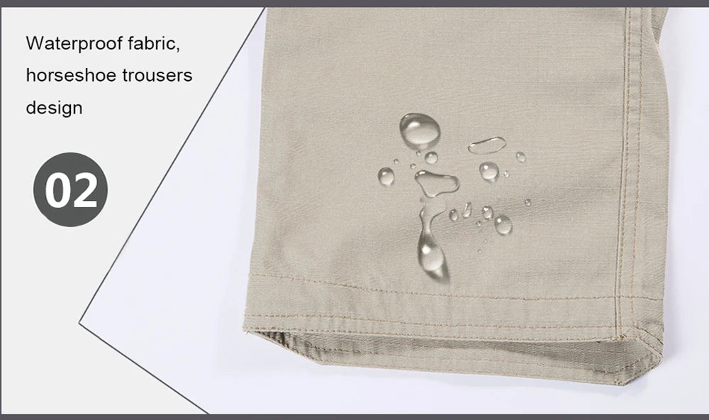 Mens Waterproof Cargo Pants Elastic Multiple Pocket Military Male Trousers Outdoor Joggers Pant Plus Size Tactical Pants Men