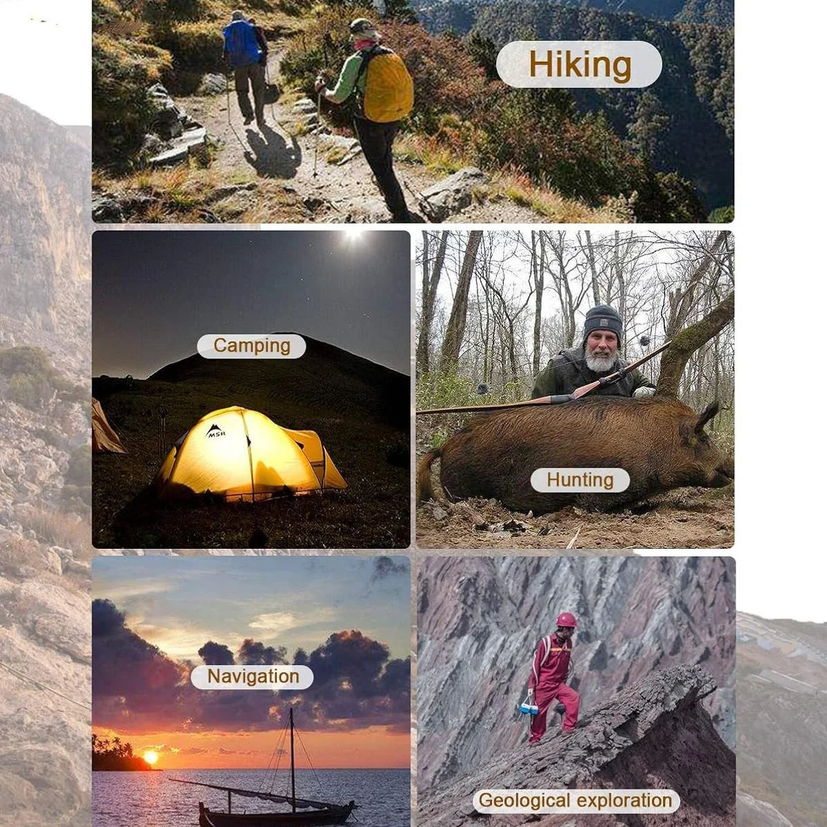 Map Compass with Sighting Mirror | Adjustable Declination | Multi-Function