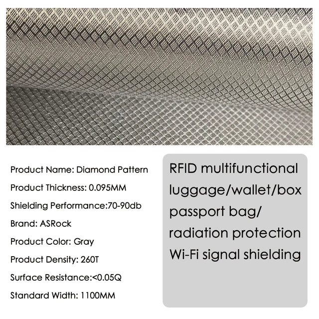 Fabric RFID Shielding Material | WiFi / RF Anti-Radiation Conductive Shielding