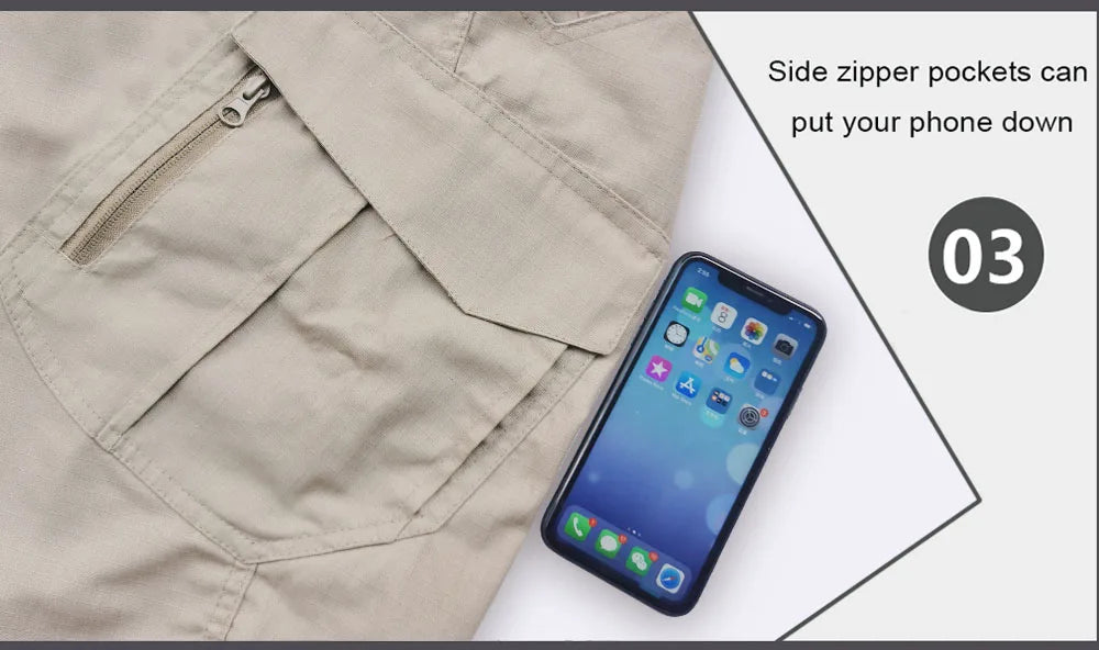 Mens Waterproof Cargo Pants Elastic Multiple Pocket Military Male Trousers Outdoor Joggers Pant Plus Size Tactical Pants Men