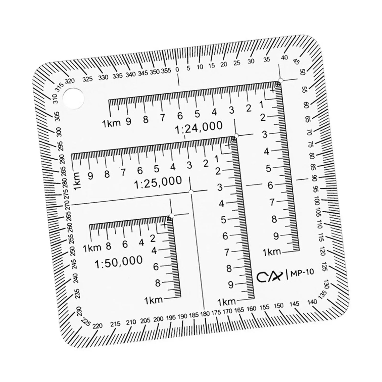 UTM Corner Ruler | Map Reading Tool | Durable Acrylic Coordinate Ruler