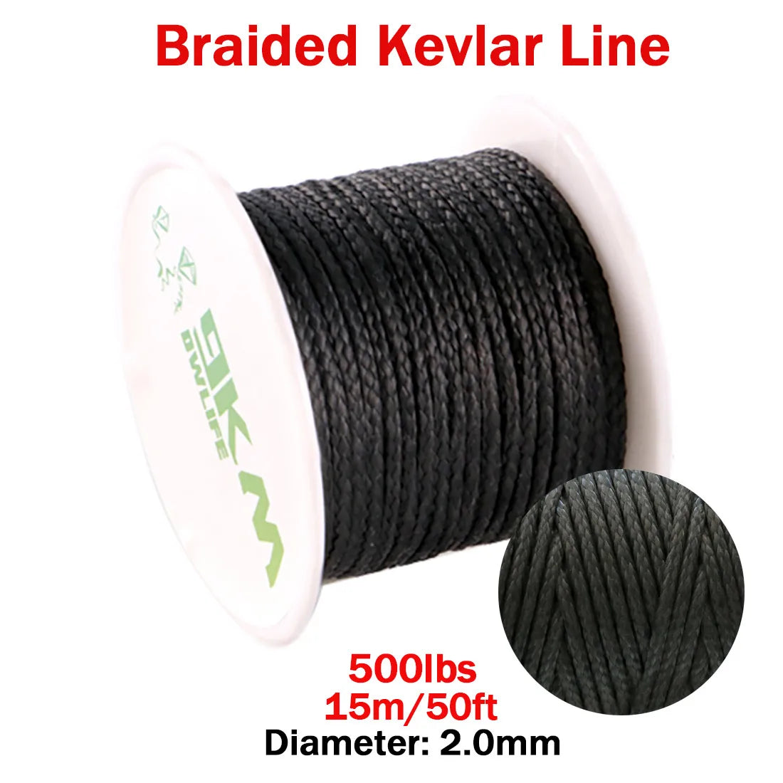 9KM DWLIFE Kevlar Cord | High-Strength Braided Rope