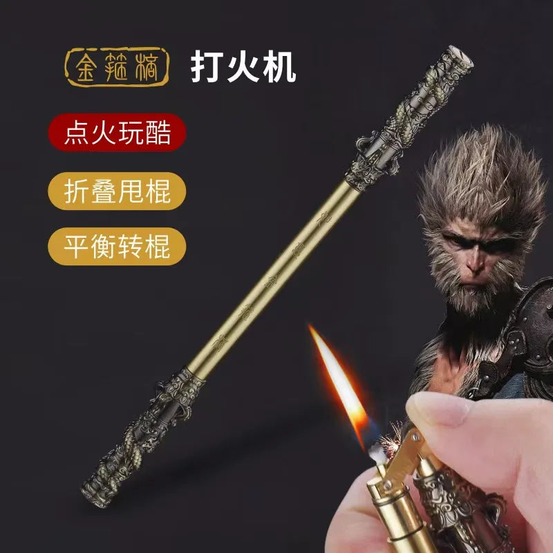 Retro Copper Kerosene Lighter | Mini Foldable Windproof EDC