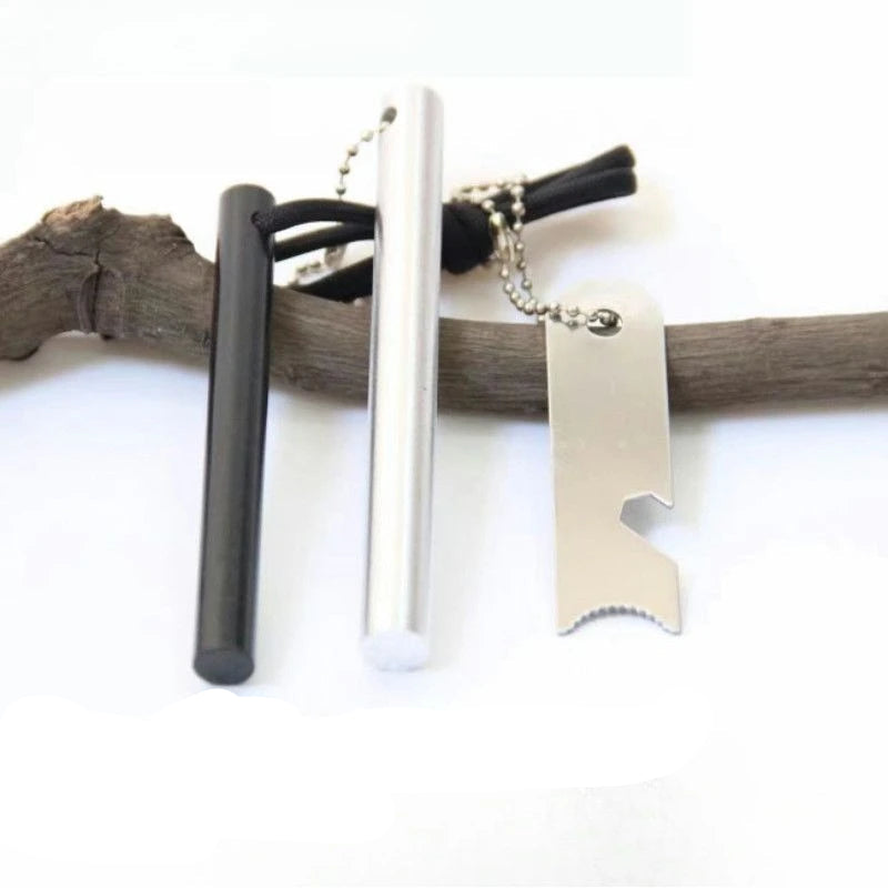 Outdoor Survival Fire Starter | Magnesium Flint Rod Kit