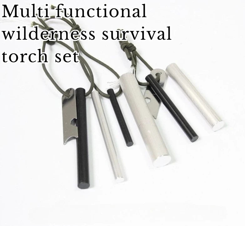 Outdoor Survival Fire Starter | Magnesium Flint Rod Kit