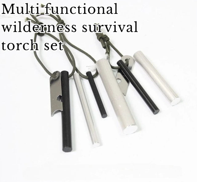 Outdoor Survival Fire Starter | Magnesium Flint Rod Kit