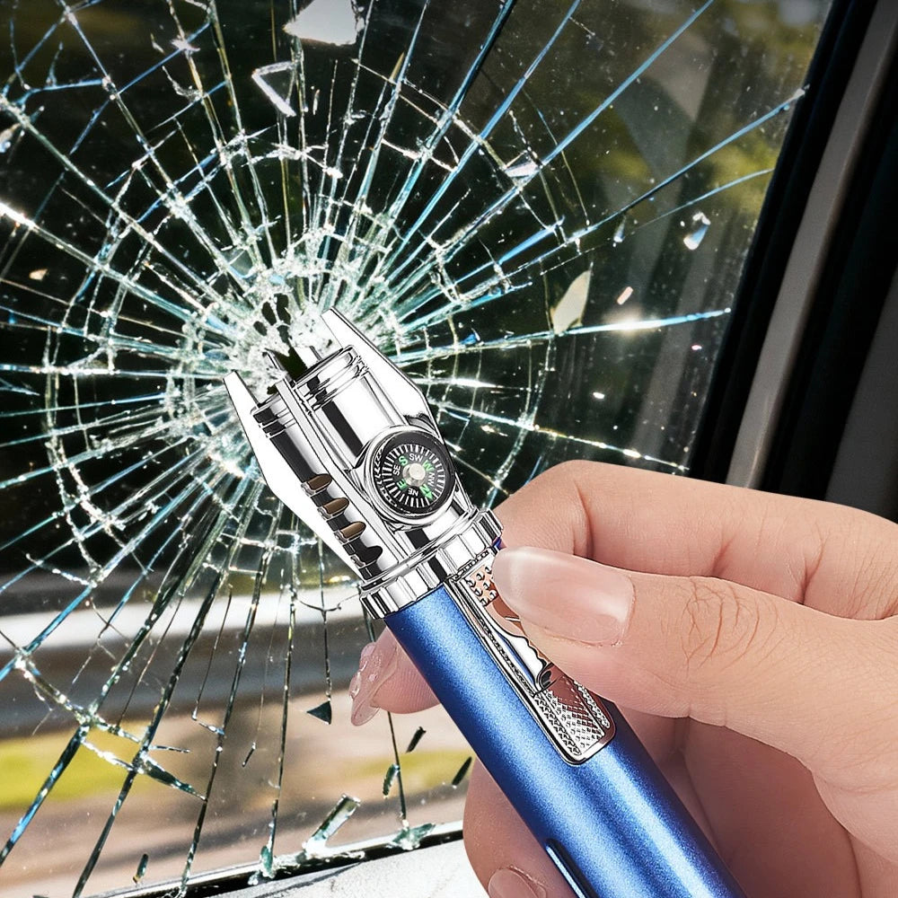 Windproof Emergency Lighter Gun with Compass | Survival Fire Starter