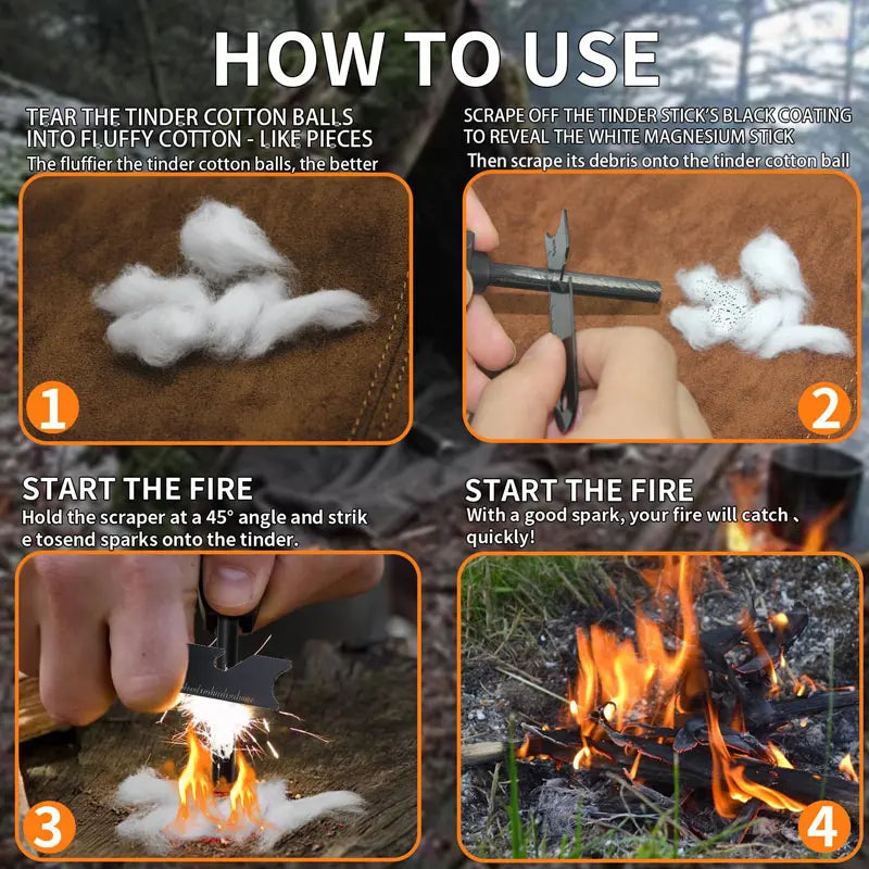 Outdoor Flammable Cotton Core | Mini Fire Starter