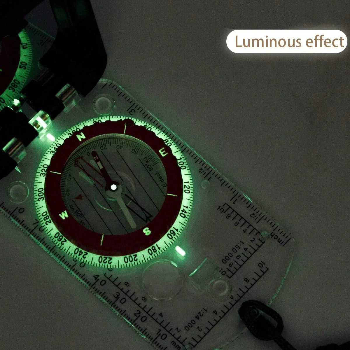 Map Compass with Sighting Mirror | Adjustable Declination | Multi-Function