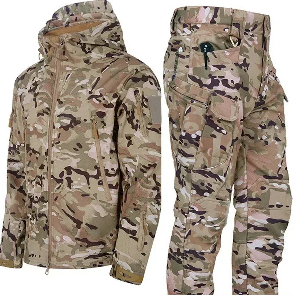 Men’s Military Tactical Jacket & Pants Set | Waterproof Hiking & Outdoor Suit