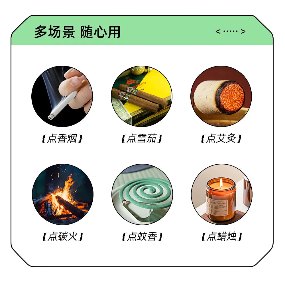 Windproof Emergency Lighter Gun with Compass | Survival Fire Starter