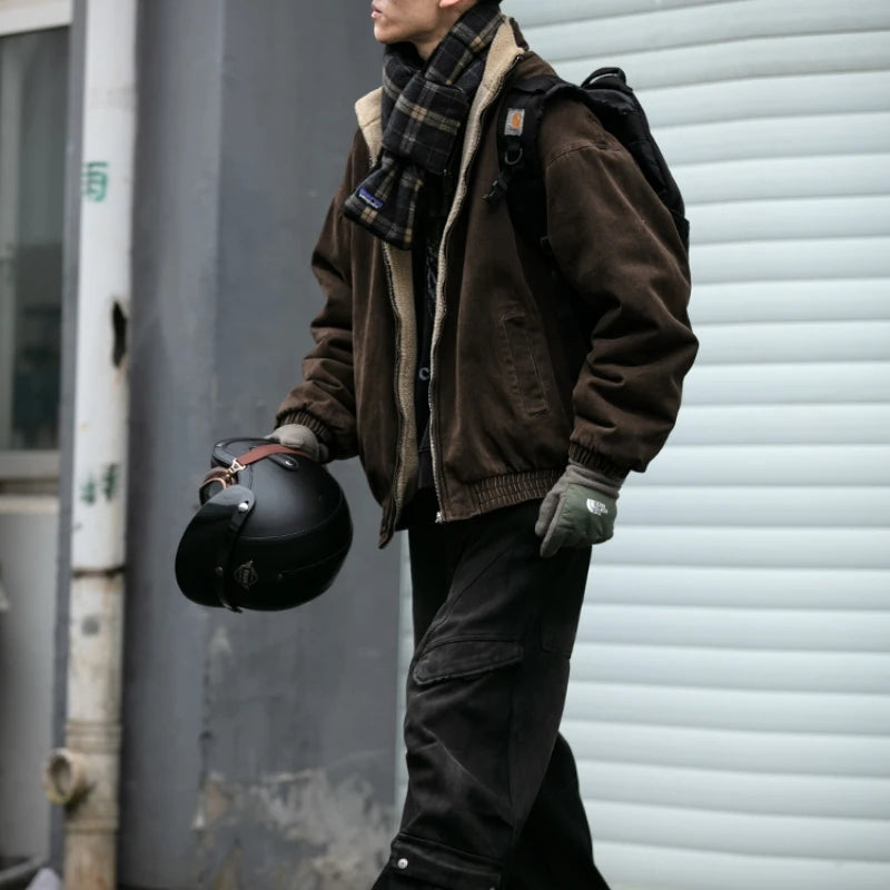 Japanese Vintage Polar Fleece Jacket | Men’s Winter Thick Jacket