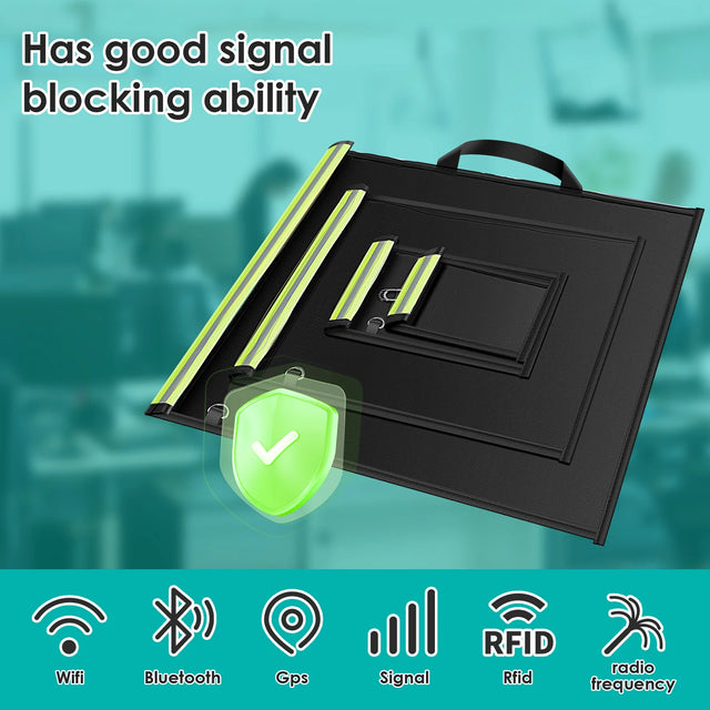 4Pcs Signal Blocker Faraday Bag RFID Faraday Pouch with Reflective Strip Anti-Tracking Signal Blocker Faraday Bag for Keys Phone
