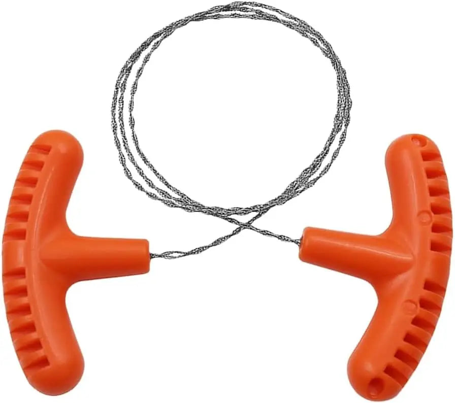Cable Saw Stainless Steel Wire Saw Pocket Hand Saw for PVC, PE, ABS Pipes Cutting, Camping Hiking Wood Cutting