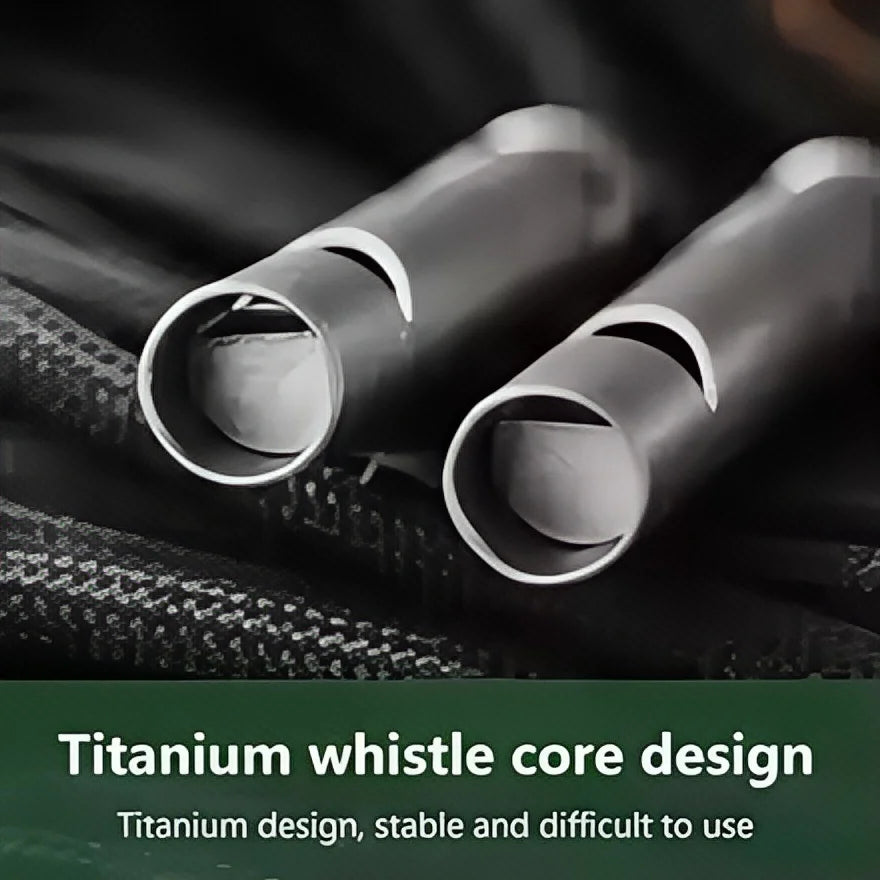 Titanium Emergency Survival Whistle with Lanyard – Ultralight Safety Whistle for Camping, Hiking & Outdoor Adventures