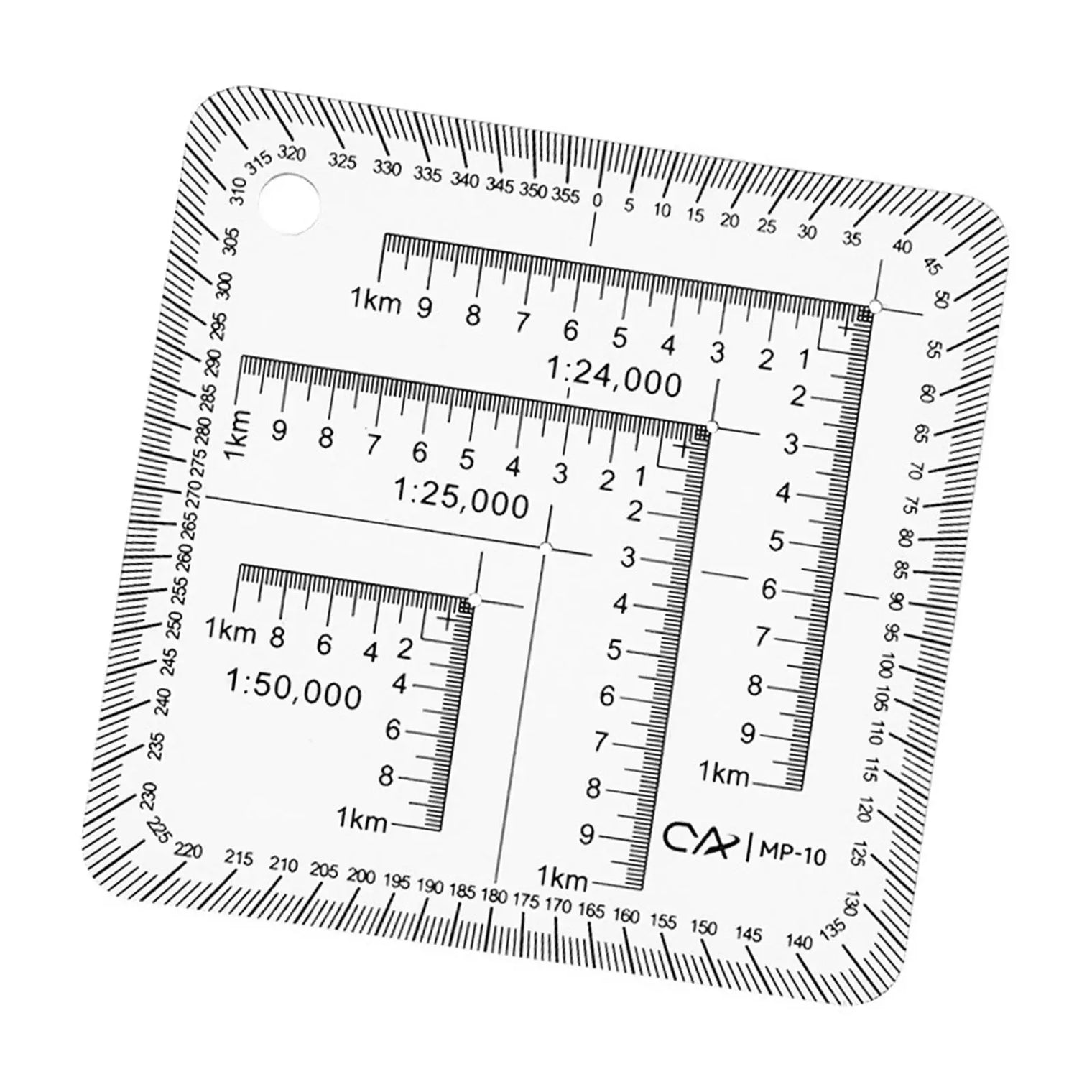 UTM Corner Ruler | Map Reading Tool | Durable Acrylic Coordinate Ruler