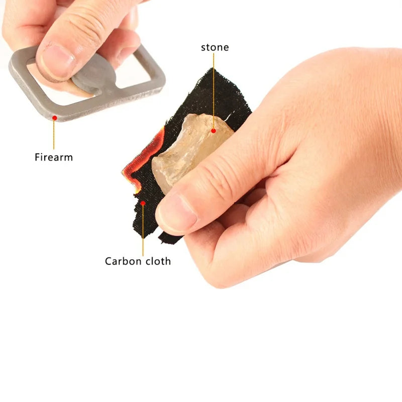 Portable Carbon Steel Fire Starter | Outdoor Survival Flint Tool